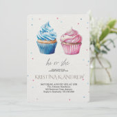 He or She Gender Reveal Party 招待状 (スタンド正面)