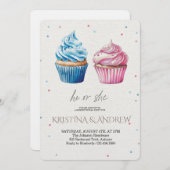 He or She Gender Reveal Party 招待状 (正面/裏面)