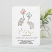 He or She Gender Reveal Party 招待状 (スタンド正面)