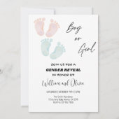 He or She Gender Reveal Party - He or She Shower 招待状 (裏面)