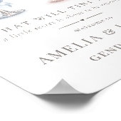 He Or She Martini Gender Reveal Shower Welcome ポスター (角)