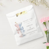 He Or She Martini Theme Gender Reveal Thank You フェイバーバッグ (封をした状態)