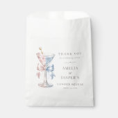 He Or She Martini Theme Gender Reveal Thank You フェイバーバッグ (正面)