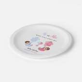 He or She Twins Balloon Gender Reveal  ペーパープレート (アングル)