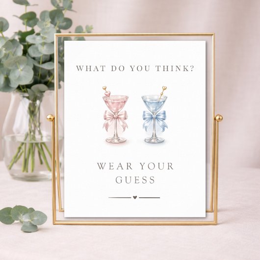 He or She Voting Gender Reveal Wear Your Guess   ポスター