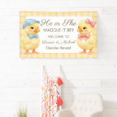 He or She WADDLE IT BE? Gender Reveal banner 横断幕 (インサイチュ)