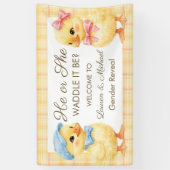 He or She WADDLE IT BE? Gender Reveal banner 横断幕 (縦)