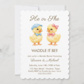 He or She WADDLE IT BE? Gender Reveal Invitation 招待状 (正面)
