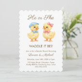 He or She WADDLE IT BE? Gender Reveal Invitation 招待状 (スタンド正面)