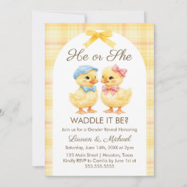 He or She WADDLE IT BE? Gender Reveal Invitation 招待状