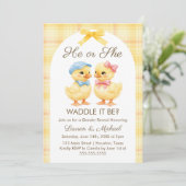 He or She WADDLE IT BE? Gender Reveal Invitation 招待状 (スタンド正面)