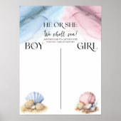 He or She We Shell Sea Gender Reveal Voting ポスター (正面)