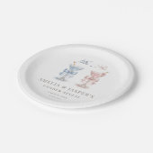 He Or She What Elegant Martini Gender Reveal Party ペーパープレート (アングル)