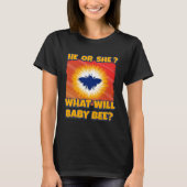 He Or She What Will Baby Bee Beekeeper Baby Shower Tシャツ (正面)