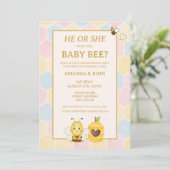 HE OR SHE, What Will Baby Bee Gender Reveal 招待状 (スタンド正面)