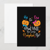He Or She What Will Our Little Pumpkin Be Thanksgi 招待状 (正面/裏面)