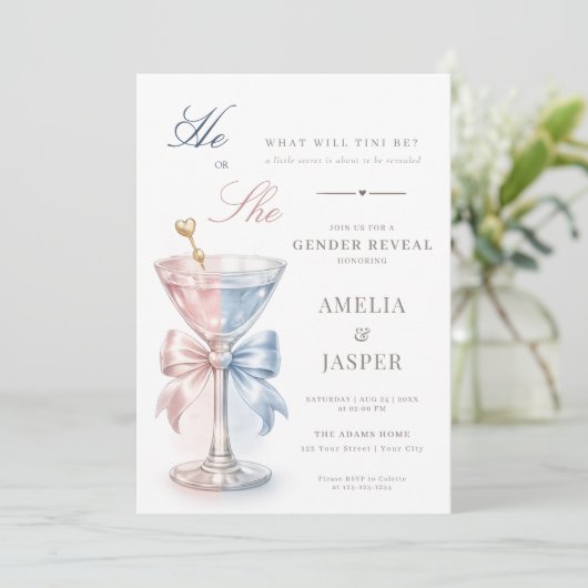 He Or She What Will Tini Be Gender Reveal 招待状 (スタンド正面)