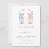 He Or She What Will Tini Be Gender Reveal 招待状 (正面)