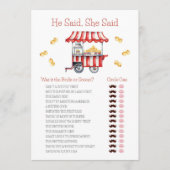 He POPPED the Question!  Bridal Shower Game 招待状 (正面)