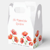 He Popped the Question Poppy Flower Bridal Shower フェイバーボックス (オープン)