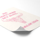 He Restores My Soul Pink Christian Skull ポスター (角)