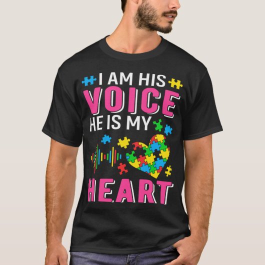 He s My Heart Autism Mom Grandma Sister Teacher Nu Tシャツ (正面)