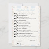 He Said, She Said Bridal shower Floral Game 招待状 (正面)