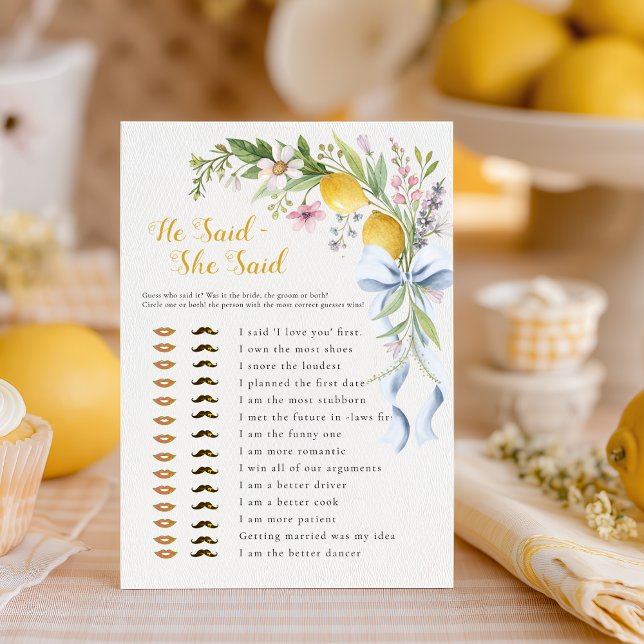 He Said She Said Bridal Shower Game | Main Squeeze (クリエイターアップロード済み)