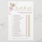 He Said She Said Chic Martini Bridal Game (正面)