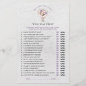 He Said She Said Elegant Floral Bridal Shower Game (正面)