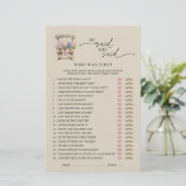 He Said She Said Farmers Market Bridal Shower Game (スタンド正面)