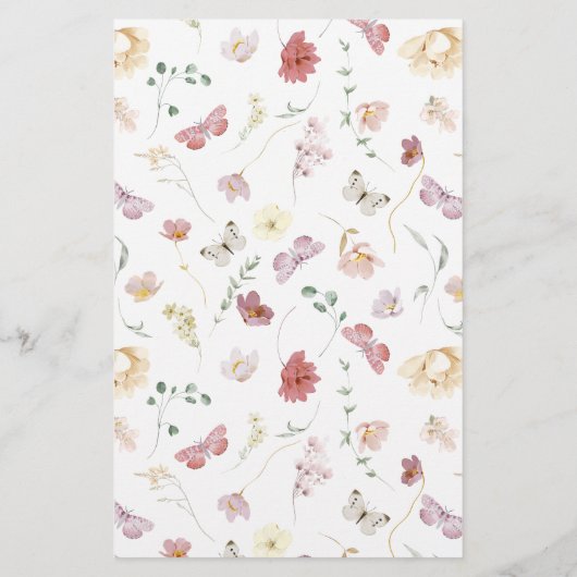 He Said She Said Pink Floral Bridal Shower Game (裏面)