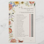 He Said She Said Pressed Wildflower Shower Game (正面)