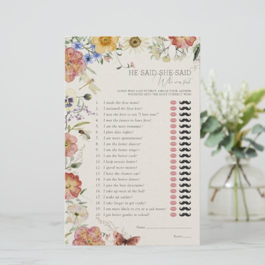 He Said She Said Pressed Wildflower Shower Game (スタンド正面)