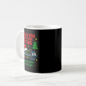 He Sees You Lifting Funny Skip Legs Christmas Tee  コーヒーマグカップ (正面左)