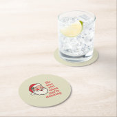  “He Sees You When You’re Drinking” Paper Coaster ラウンドペーパーコースター (インサイチュ)