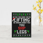 He Sees You When You're Lifting He Knows When You  カード (黄色い花)