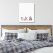 He Sent the Wild Things Off to Bed - Pink キャンバスプリント (インサイチュ (寝室))