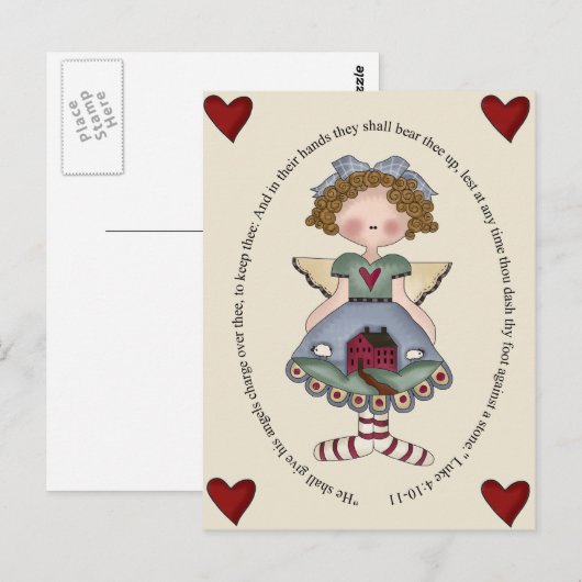 He Shall Give His Angels Charge Over Thee ポストカード (正面/裏面)