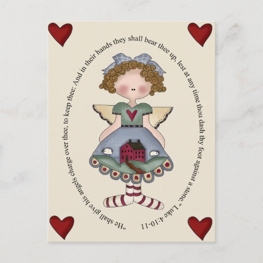 He Shall Give His Angels Charge Over Thee ポストカード (正面)