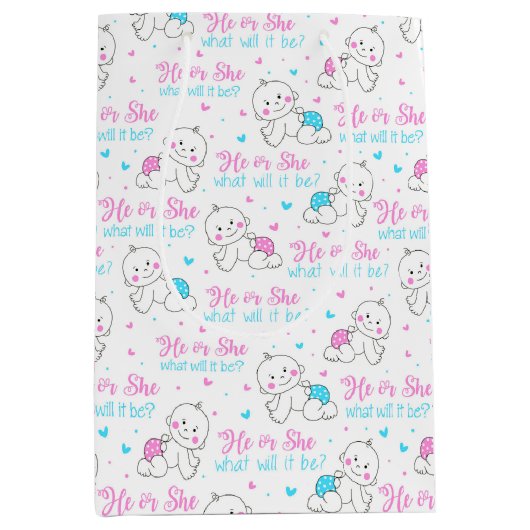 He She新生児 ミディアムペーパーバッグ (正面)