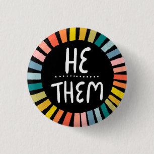 HE/THEMレインボーハンドレットプライド 缶バッジ