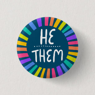 HE/THEMレインボーハンドレットプライド 缶バッジ