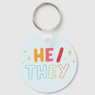 He/Theyキーチェーン キーホルダー