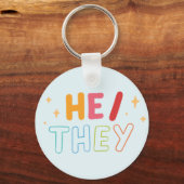 He/Theyキーチェーン キーホルダー (正面)