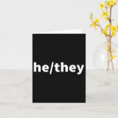 He They He_they Transgender - Nonbinary Genderflui カード (黄色い花)