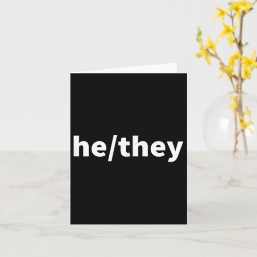 He They He_they Transgender - Nonbinary Genderflui カード (黄色い花)