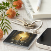 He Who Dwells Psalm 91 Christian Art キーホルダー (正面右)