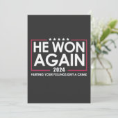 He Won Again 2024 Trump Inaguration 2025 招待状 (スタンド正面)