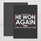 He Won Again 2024 Trump Inaguration 2025 招待状 (正面/裏面)